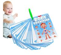 Carte sulla consapevolezza del corpo per bambini,Carte educative sulla parte del corpo per bambini, 36X Materiali didattici per le parti del corpo, Scheda di educazione cognitiva per bambini dai 3 ann