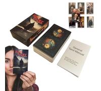 Carte tarocchi per divinazione - Red Fairy Deck, Fate Divination Game, Entertainment Party Play Cards, Gift Set, Mystical Novel Fun, Divination Activity | Opzione utile per regali di festa