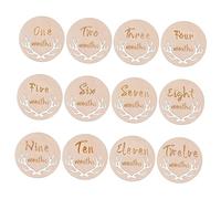 Carte traguardi per bambini Carte per neonati Regali per bambini Pietra miliare Blocchi incisi Carte mensili per bambini in legno pietra miliare del bambino di compleanno Carte pietra