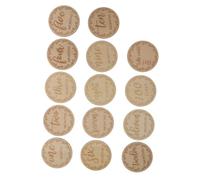 Carte Traguardo Bebè in Legno Kaki 12 Pezzi per Foto Commemorative