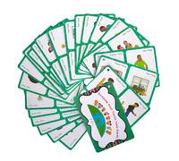Carte verbgrammatiche precedenti per bambini in età prescolare | Present Form Flashes - Cartoline con immagini laminate su entrambi i lati con angoli arrotondati