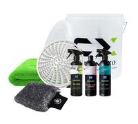 CARTEC Kit Lavaggio Auto Wet Coat Full SHAMPOO + PRELAVAGGIO + CERA GUANTI PANNO