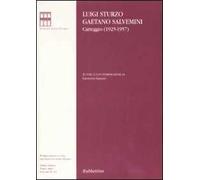 Carteggio (1925-1957) - Sturzo Luigi, Salvemini Gaetano