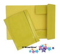 Cartella 3 lembi con elastico giallo