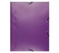 Cartella 3 Lembi con Elastico in PPL Eco Exacompta - 24x32 cm - 55918E (Viola Op