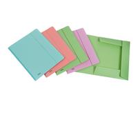 Cartella 3 lembi con elastico Pastel - 24 x 33cm - dorso 1 cm - conf. da 20 pz
