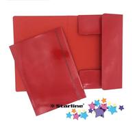 Cartella 3 lembi con elastico rosso