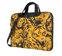 Cartella a tracolla per computer portatile stampata astratta tigre facile da usare quando si viaggia per affari da 14 pollici