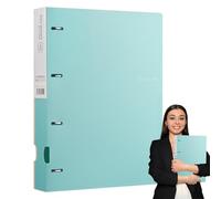 Cartella A4 - raccoglitore di documenti a 4 fori con inserti ricaricabili, organizzatore di archiviazione di carta | Porta file di progetto scolastico, cartella desktop portatile per rapporti, note