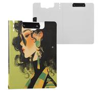 Cartella Appunti con Conservazione Donne Latine Safari Verde A4 Appunti Folio Raccoglitore Doppia Clip Portapenne Infermieristica Clip Board con copertina rigida