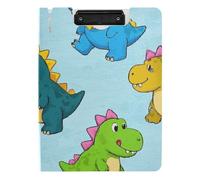 Cartella Appunti con Storage Cartoon Animal Dinosauro Colorato A4 Appunti Folio Raccoglitore Doppia Clip Portapenne Nursing Clip Board con copertina rigida