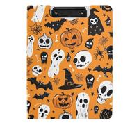 Cartella Appunti con Storage Happy Cute Spooky Season Orange A4 Appunti Folio orizzontale e verticale doppie clip infermieristica lavagna con coperchio