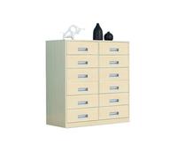 Cartella Armadietto di stoccaggio multifunzionale for la casa 6 strati di cassettiera di grande capacità Armadietto for file di dati in metallo Armadietto for schedari Cartelle di file(Beige)