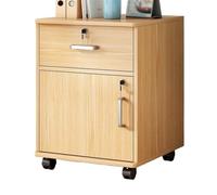 Cartella Armadietto for ufficioArmadietto portaoggetti in legno con un cassetto e un'antaArmadietto portaoggetti con chiusura a chiaveArmadietto laterale piccolo con rotelle Cartelle di file(Beige)