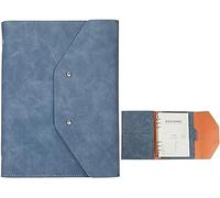 Cartella aziendale con raccoglitore ad anelli A5 for interviste, conferenze e presentazioni, organizer tascabile for notebook(Blue)