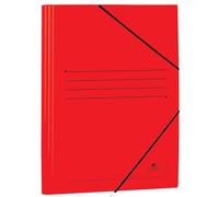 Cartella cardon mariola con flaps folio 500gr/m2 - misura 34x25x1cm - chiusura con gomma elastica - colore rosso NEW