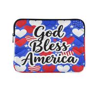 Cartella classica per computer con cerniera, 38,1 cm, God Bless America | 15 Pollici Computer Bag con Cerniera per Viaggi Business funda para computadora L
