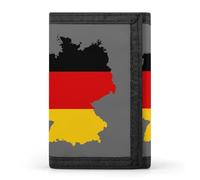 Cartella con bandiera della Germania stampata Tri-fold portafogli tasca frontale clip soldi con scomparti per carte di credito ID, Stile:, Taglia unica