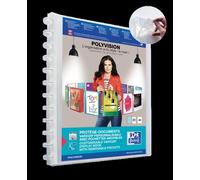 Cartella con buste rimovibili Oxford Polyvision Variozip A4+ - Copertina in plastica personalizzabile - 20 buste trasparenti - NEW