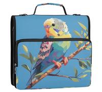 Cartella con cerniera, robusta, con cerniera, facile da trasportare, per studenti di medie dimensioni, 3,8 cm, 3 anelli con cinturino (prop4) materiale scolastico