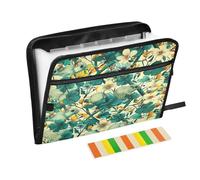 Cartella con chiusura a 13 tasche A4 formato lettera con chiusura a cerniera per la scuola casa ufficio classe James Style Flower Mouse lusso expando