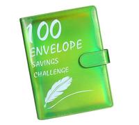 Cartella delle sfide da 100 buste, Cartella delle sfide di risparmio da 100 buste | Sfide di risparmio di 100 giorni | Cartella per coppie con tracker laminato riutilizzabile Bilancio flessibile