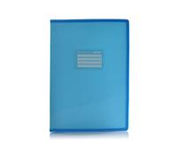 Cartella di buste A4 Colorline con bordi rinforzati in tessuto e copertine rigide, indicatori con patta interna, adesivi e badge identificativo by Office Box. (40 custodie, azzurro)