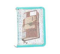 Cartella di documento Clear Riemitabile | Cartella del notebook trasparente con cerniera | Archiviazione di album adesivi per gli alunni Teacher Office Journal Projects Progetti di ricevuta di piccole