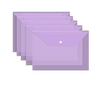 Cartella di file Borsa for documenti con bottoni A4 Carta di prova for studenti for trasparente Custodia for for ufficio Cartella for archiviazione contratti a scatto(Purple)