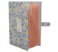 Cartella di file Cartella portadocumenti espandibile floreale formato A4 e lettera organizer d'archivio 8 tasche (blu)