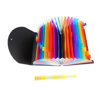 Cartella di file in espansione 24 tasche A4 Organizzatore di documenti di fisarmonica impermeabile con etichette colorate per le etichette per la scuola domestica per la casa