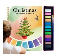 Cartella di lavoro ad acquerello, con 12 colori, kit artistico da colorare per imparare a casa, scuola, viaggi, lezioni d'arte per principianti
