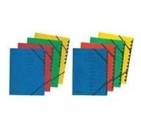 Cartella di ordini Herlitz Easyorga, A4, cartone, 7 compartimenti, scatola Blue Colorspan, 355 G-SQM, Cardboard Black Manila Bl
