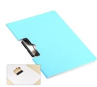 cartella di plastica, Cartella di presentazione in plastica A4 con clip di rinforzo, confezione multicolore da 6(Bigblue Mug)