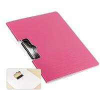 cartella di plastica, Cartella di presentazione in plastica A4 con clip di rinforzo, confezione multicolore da 6(Roze)