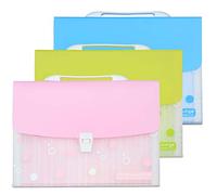 cartella di plastica, Organizzatore di file A4 multicolore 33x24x5cm 3 pezzi