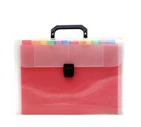 cartella di plastica, Organizzatore di file A4 rosso 33x24x3,5 cm 2 pezzi