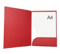 Cartella di presentazione in carta Kraft da 10 pezzi in formato A4 per Annotazioni(1 pocket-red)