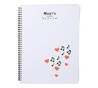 Cartella di spartiti 20 maniche 40 pagine A4 Raccoglitore di spartiti organizzato Elegante archivio musicale professionale per Orchestra School Choir Students Pvc Black (Tipo A.) (Tipo B.)