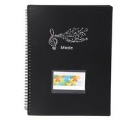 Cartella di spartiti 20 maniche 40 pagine A4 Raccoglitore di spartiti organizzato Elegante archivio musicale professionale per Orchestra School Choir Students Pvc Black (Tipo A.) (Tipo B.) (Tipo C.)