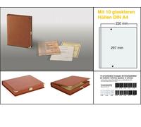 Cartella Documenti Cassette A4 Con Chiusura Marrone SAFE 445 + 10 Copertine