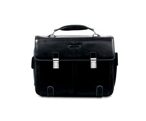 Cartella due tasche due chiusure in pelle Blue Square Piquadro