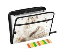 Cartella espandibile da appendere, formato A4, fisarmonica con divisori per architetto, infermieristica clinica, gatti ricci americani, bianco
