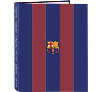 | CARTELLA FOLIO 4 ANELLI MISTI F.C.BARCELLONA 1A SQUADRA. 23/24 - Raccoglitore ad anelli con licenza ufficiale - Design esclusivo - Ideale per l'uso quotidiano - Materiale resistente - Compatibile co