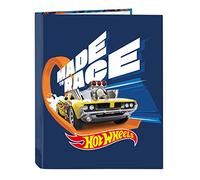 Raccoglitore ad anelli Hot Wheels Speed club Arancio Blu Marino A4 [26.5 x 33