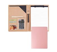 Cartella for conferenze, cartella for curriculum, portadocumenti, porta biglietti da visita, piccolo blocco for appunti, formato lettera/A4(Pink+12digit calculator)