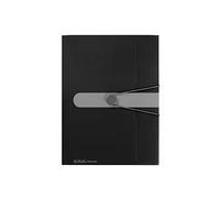 Cartella herlitz easy orga to go, A4, pellicola PP, nero opaco, 3 lembi, con bottone di chiusura ed elastico (11205986)