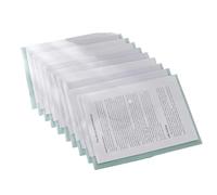 Cartella in plastica bianca trasparente da 24 pezzi, formato A4, con bottone a pressione, for scuola e ufficio(Clear)