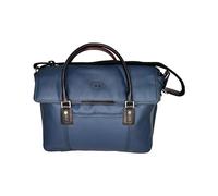 Cartella La Martina L23pm0110172082 Borsa Messanger Donna 100% Pelle Blu Navy