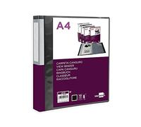 Cartella leiderpapel 10 buste canguro pp din a4 nero opaco copertina e dorso personalizzabile